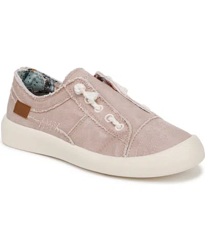 Blowfish Malibu Women's Beachside Round Toe Slip On Sneakers In Ballerina Pink Twill Fabric