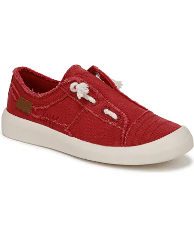 Blowfish Malibu Women's Beachside Round Toe Slip On Sneakers In Pompeiian Red Canvas