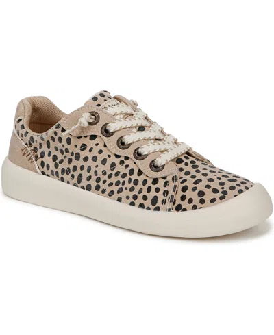Blowfish Malibu Women's Boardwalk Lace Up Sneakers In Pixie Cheetah Fabric