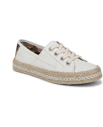 Blowfish Malibu Women's Buenos Lace Up Sneakers In Cream Twill Fabric