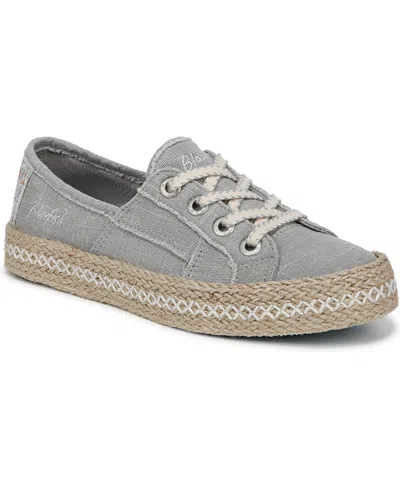 Blowfish Malibu Women's Buenos Lace Up Sneakers In Fog Grey Canvas