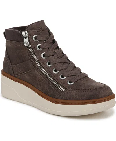 Blowfish Malibu Women's Camden Wedge High Top Sneakers In Grey Microsuede