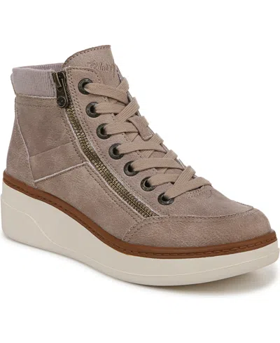Blowfish Malibu Women's Camden Wedge High Top Sneakers In Mushroom Microsuede