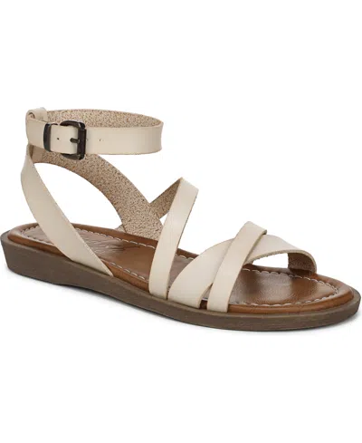 Blowfish Malibu Women's Daffodil 2 Strappy Low Wedge Sandals In Coconut Faux Leather