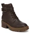 Blowfish Malibu Jagger Lug Combat Boot In Dark Brown Faux Leather