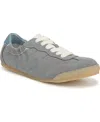 Blowfish Malibu Lana Slip-on Sneaker In Raindrop Canvas,faux Suede,faux Leather