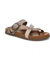 Blowfish Malibu Lilac Strappy Slide Sandal In Oak Faux Leather