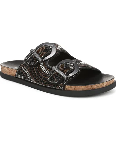 Blowfish Malibu Women's Lima Open Round Toe Slide Platform Sandals In Black Beaded