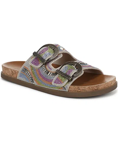 Blowfish Malibu Women's Lima Open Round Toe Slide Platform Sandals In Bright Multi Beaded