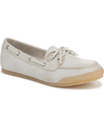 Blowfish Malibu Women's Low Tide Round Toe Boat Shoes In Off White Faux Leather