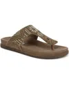 Blowfish Malibu Lyric Flip Flop In Walnut Beaded Faux Nubuck