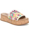 Blowfish Malibu Marshlo Embroidered Platform Slide Sandal In Multi