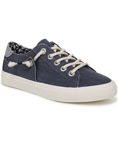 Blowfish Malibu Women's Martina Lace Up Platform Sneakers In Navy Twill Fabric