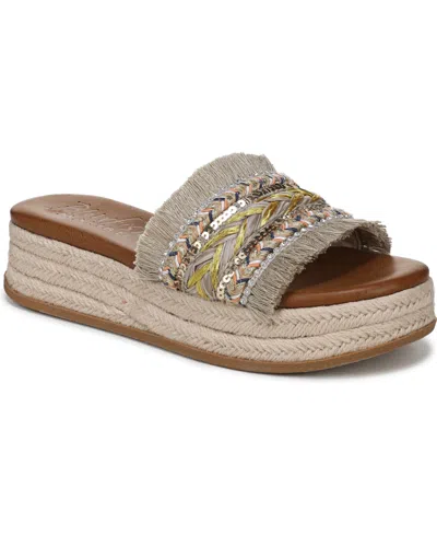 Blowfish Malibu Women's Miami Slide Platform Sandals In Gold Multi Woven