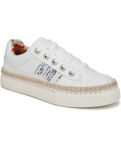 Blowfish Malibu Women's Northshore Lace Up Sneakers In White Multi Twill Fabric