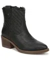 Blowfish Malibu Women's Ricky Block Heel Western Short Boots In Black Woven Faux Leather