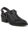 Blowfish Malibu Women's Robin Pointed Toe Block Heel Mules In Black Faux Leather
