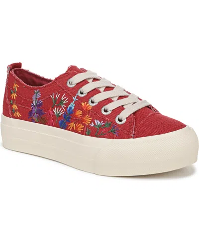 Blowfish Malibu Women's Sadie-sun Embroidered Lace Up Platform Sneakers
