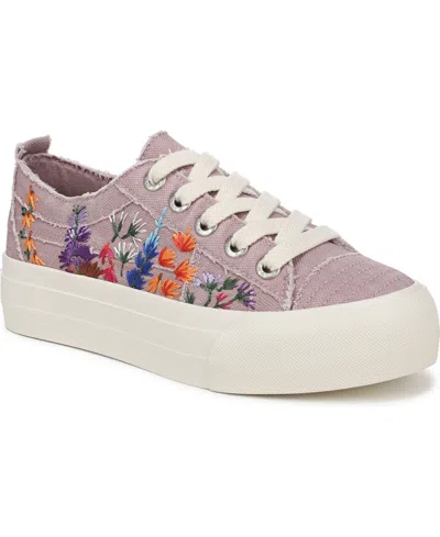 Blowfish Malibu Women's Sadie-sun Embroidered Lace Up Platform Sneakers