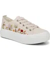Blowfish Malibu Women's Sadie-sun Embroidered Lace Up Platform Sneakers In Multi