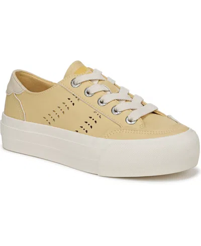 Blowfish Malibu Women's Shade Lace Up Platform Sneakers In Yellow Faux Leather
