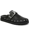 Blowfish Malibu Women's Skylar Slip On Clogs In Black Distressed Faux Leather