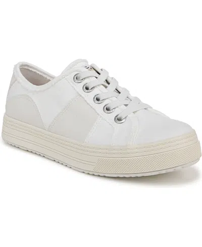 Blowfish Malibu Women's Super-smile Lace Up Platform Sneakers In White Lace Fabric