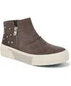 Blowfish Malibu Women's Wave-zip Platform Sneaker Booties In Charcoal Faux Suede