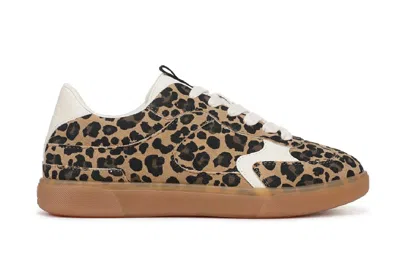 BLOWFISH MALIBU WOMENS LEOPARD BROWN LACE-UP SNEAKERS - TASTIC