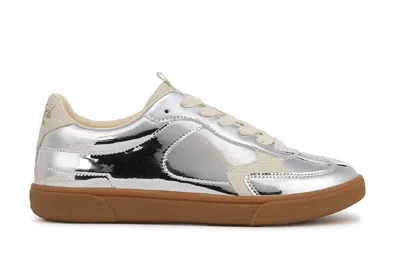 BLOWFISH MALIBU WOMENS SILVER LACE-UP SNEAKERS - TASTIC