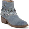 Blowfish Rally Womens Denim Block Heel Cowboy, Western Boots In Multi