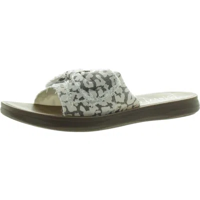 Blowfish Saturn Womens Bow Canvas Slide Sandals In Multi