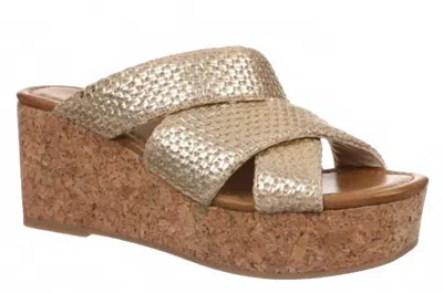 Blowfish Women's Abi Slide Platform Sandal In Gold In Neutral