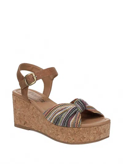 Blowfish Women's Adore Wedge Sandal In Beige In Multi