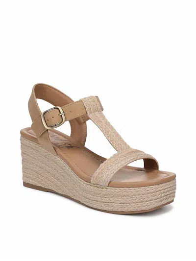 Blowfish Women's Annika Regular Fit Strappy Wedge Sandals In Natural In Brown