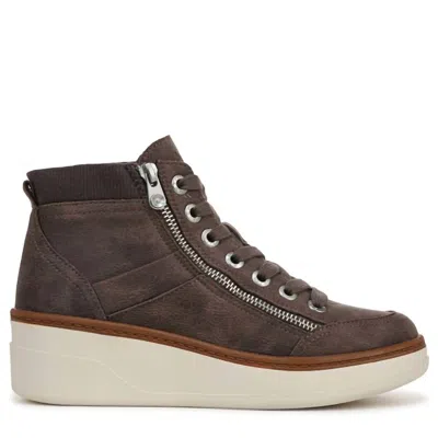 Blowfish Women's Camden Wedge Sneakers In Grey Oiled In Brown