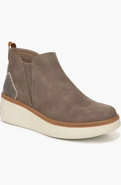 Blowfish Women's Charming Chelsea Short Boots In Light Grey Faux Suede In Beige