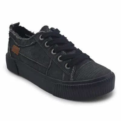 Blowfish Women's Clay Sneaker In Black Smoked 16 oz Canvas / Black Foxing In Multi