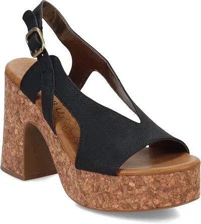 Blowfish Women's Partea Platform Sandal In Black Prospector