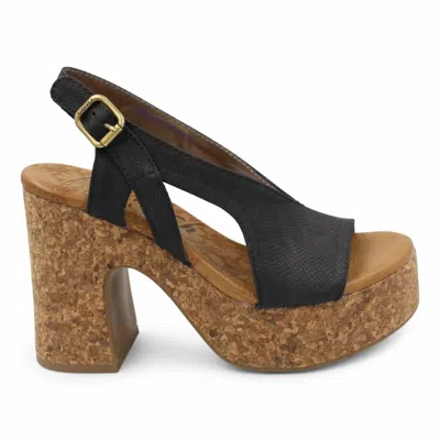 Blowfish Women's Partea Platform Sandal In Black Prospector In Brown