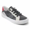 Blowfish Women's Wave-b Sneaker In Grey Tumbleweed/dark Grey Micro Fiber In Multi