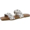 Blowfish Womens Braided Faux Leather Slide Sandals In Multi