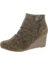 BLOWFISH WOMENS FAUX SUEDE ANKLE WEDGE BOOTS