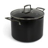 Blu . 8.5qt Stock Pot With Double Strainer Lid In Black