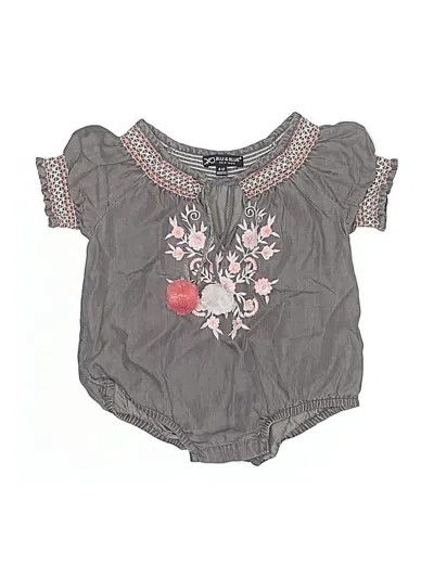 Pre-owned Blu & Blue Babies' Short Sleeve Outfit In Gray