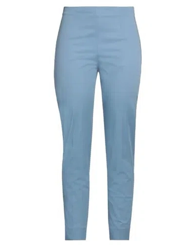Blu Bianco Woman Pants Pastel Blue Size 4 Cotton, Elastane