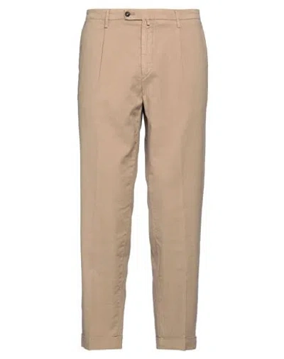 Blu Briglia 1949 Man Pants Khaki Size 34 Cotton, Linen, Polyester In Beige