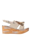 Blu Byblos Woman Mules & Clogs Beige Size 8 Leather