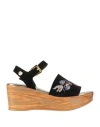 Blu Byblos Woman Mules & Clogs Black Size 7 Leather