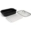 Blu Cookware Roasting Pan With Lid And Roasting Rack, Non-toxic